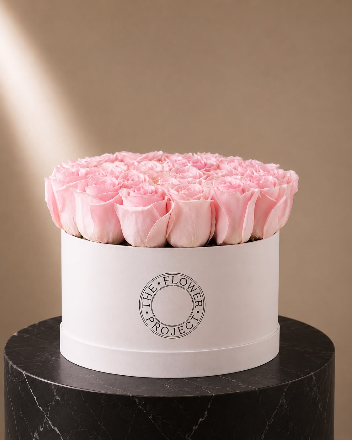 Ecuadorian Pink Roses Hatbox